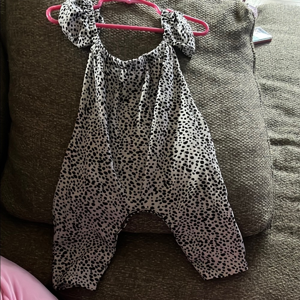 Stylish Black and White Polka Dot Kids Bodysuit